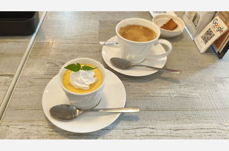 プリンとホット